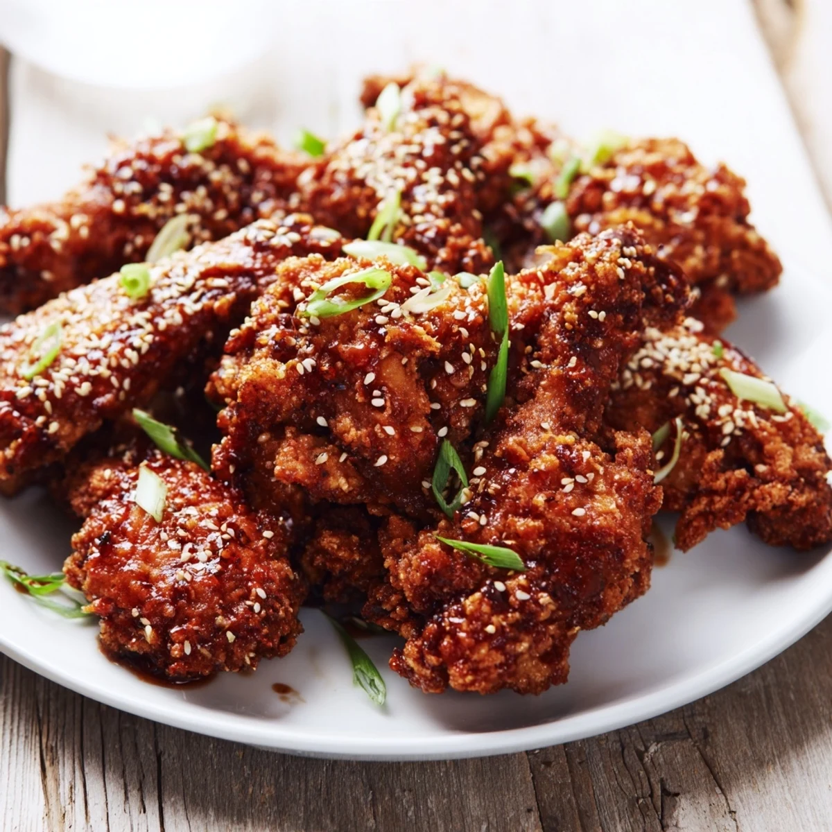 Golden, crispy Honey-Chili Glazed Chicken Wings, tossed in a sweet and spicy sauce -- a perfect appetizer.
