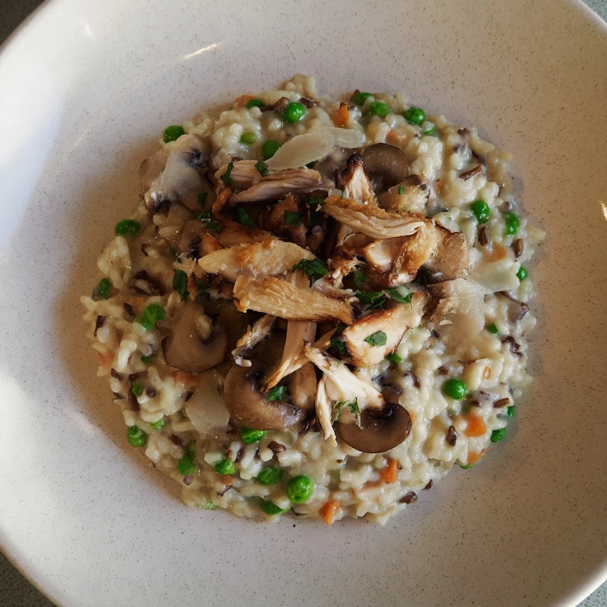 Delicious All-in-One Pan Creamy Chicken and Wild Rice served in a skillet, perfect for a cozy, gluten-free meal.