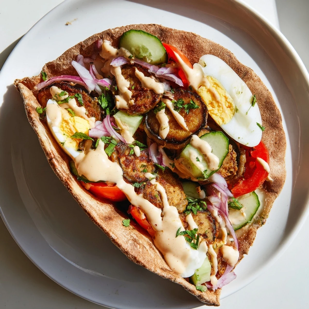 Sabich Fried Eggplant Pita