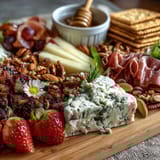 Spring Charcuterie Board Flowers Fruits