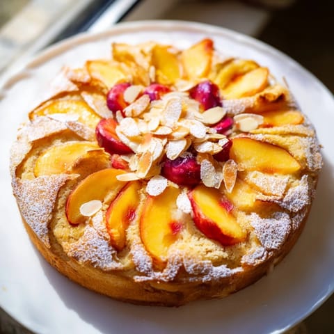 Rustic Peach Almond Tart