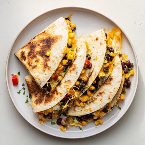 Quick Black Bean Corn Quesadillas