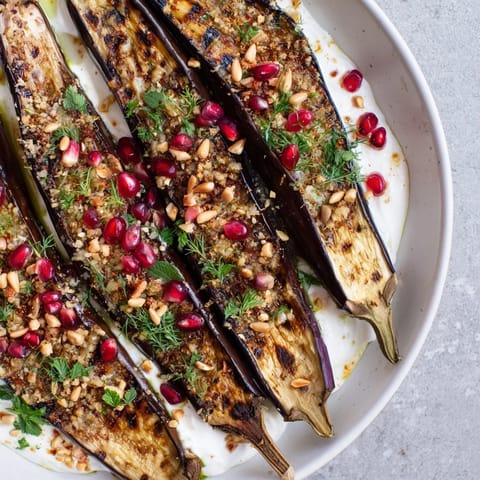 Roasted Eggplant with Pomegranate