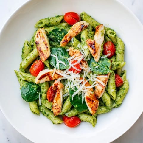 Grilled Chicken Pesto Pasta