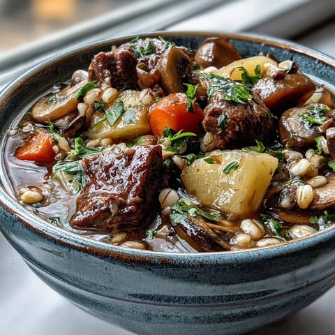 Vegetable Beef Barley Mushroom