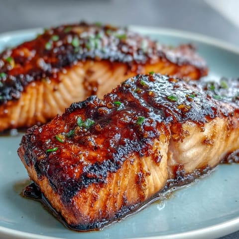 Golden-brown salmon fillets with a crunchy skin served alongside bright, garlicky asparagus spears.  
