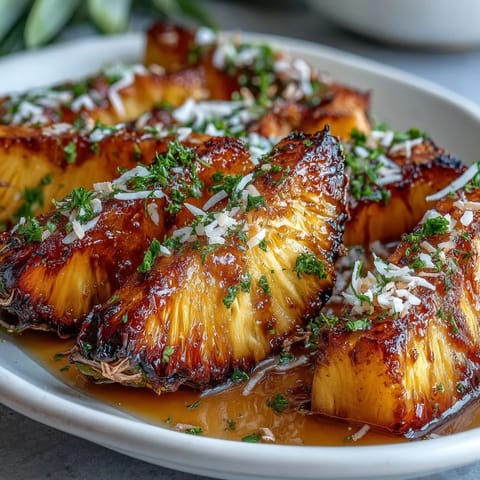 Honey Lime Roasted Pineapple