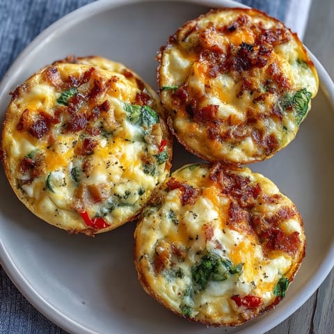 Fluffy egg muffins packed with diced ham, fresh vegetables, and savory spices—perfect for quick, healthy breakfasts on busy mornings.