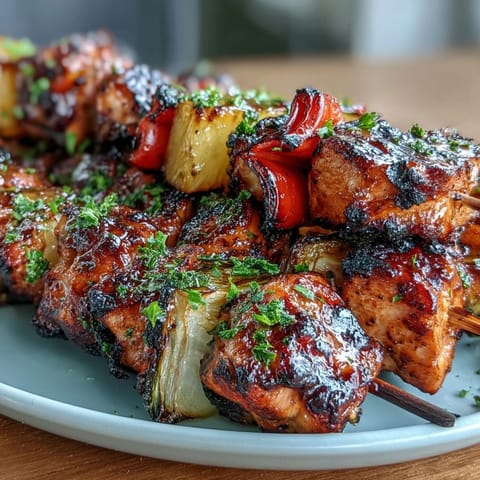 Grilled Chicken Pineapple Kabobs