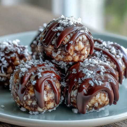 Creamy peanut butter energy balls studded with dark chocolate chips, perfect for a quick, healthy, and satisfying treat.  