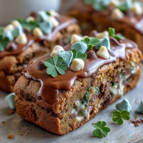 Lucky Clover Cookie Bars