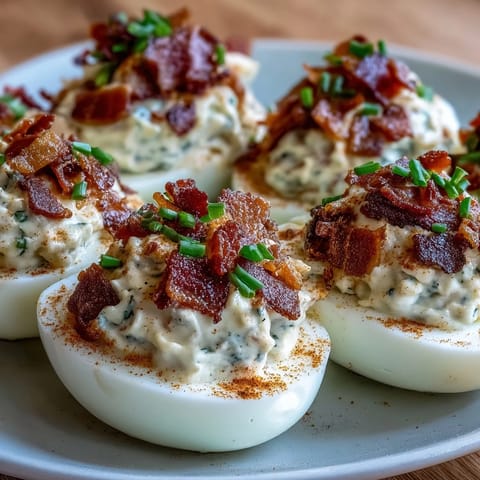 Bacon Ranch Deviled Eggs