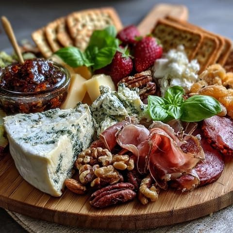 Spring Charcuterie Board with Edible Flowers and Fruits arranged in a colorful, artful display for a festive gathering.