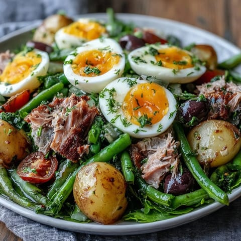 Bright Spring Niçoise Salad bursting with fresh flavors, perfect for a light lunch.