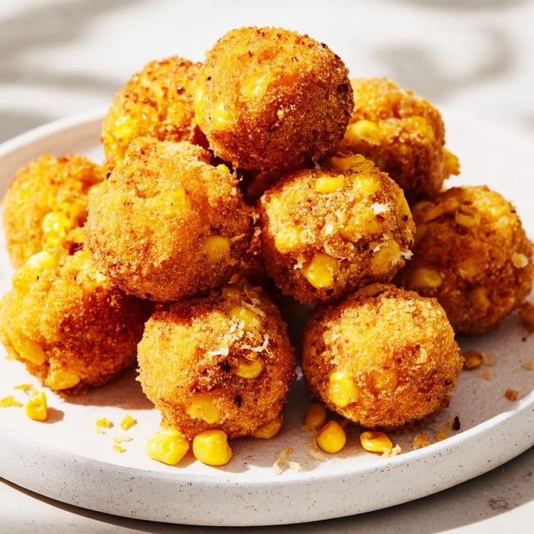 These delicious golden corn and cheddar fritters are a perfect appetizer, ready in minutes.