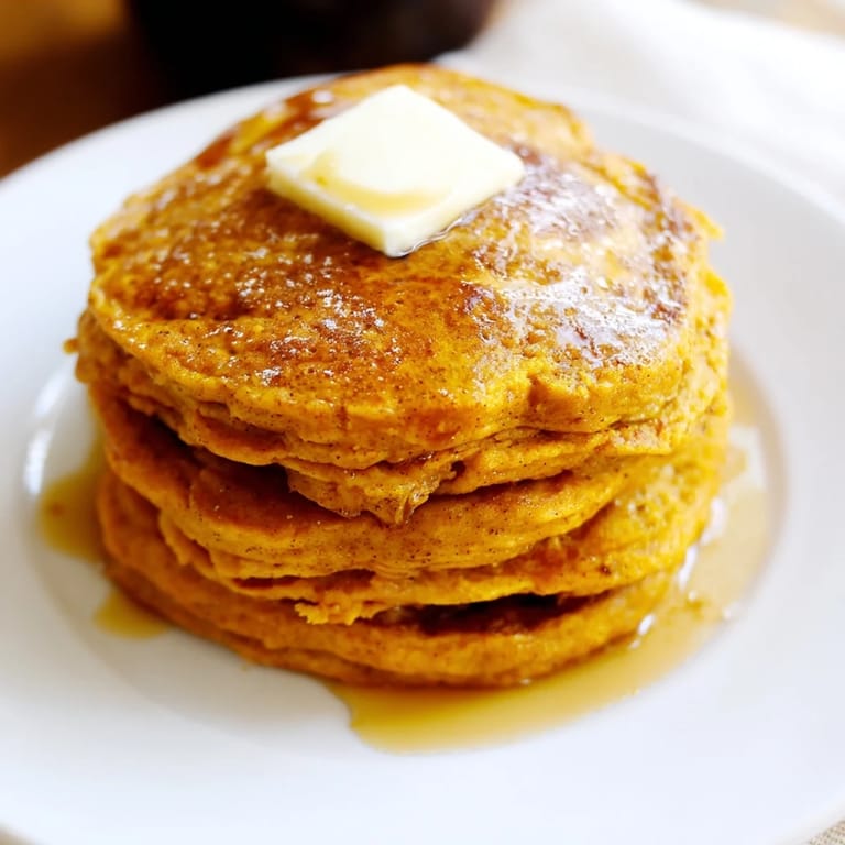 Delicious homemade pumpkin spice pancakes, cooked until golden brown and ready to eat.