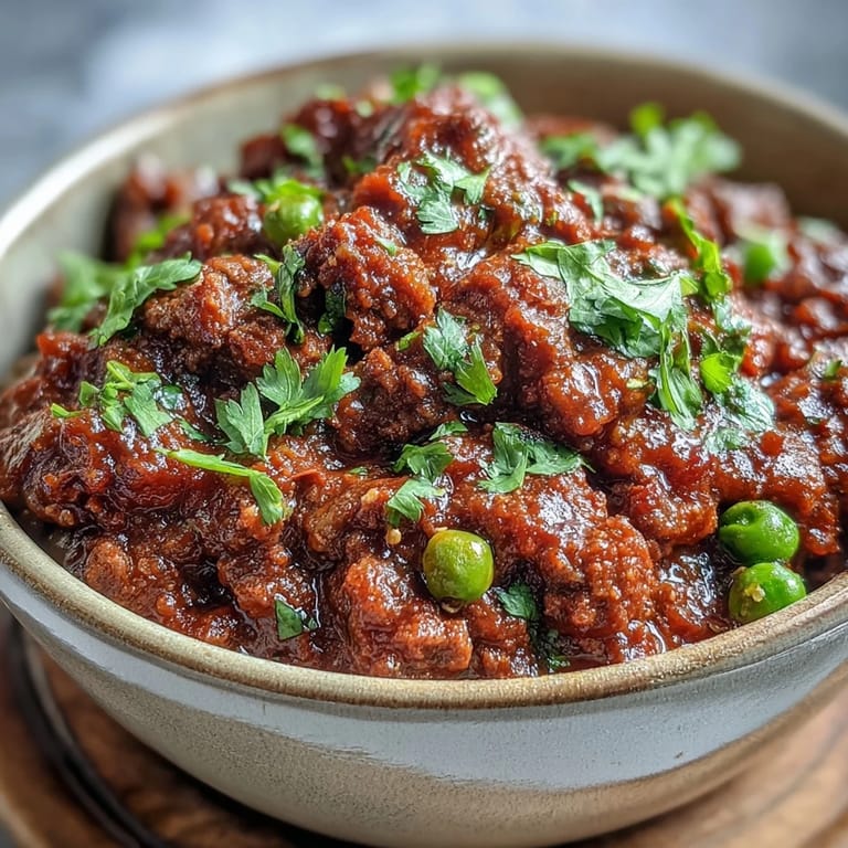 Spoon-ready Venison Keema Curry paired with naan for a cozy Indian-inspired dinner.