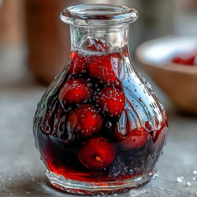 Bottled Black Currant Rum Liqueur ready for gifting, featuring a handwritten label and dark, inviting Caribbean-inspired liquid.