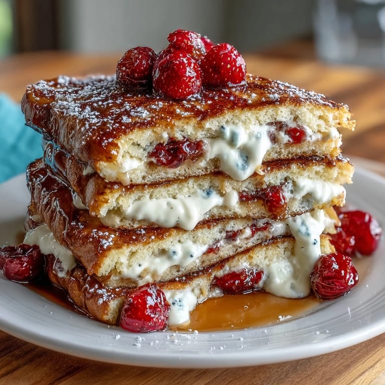 Warm, comforting casserole featuring soft pancakes, juicy berries, and rich custard—an ideal centerpiece for celebrating Mother's Day with family.