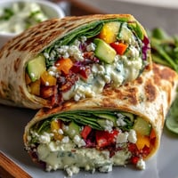 Colorful rainbow veggie wraps packed with crisp bell peppers, carrots, and spinach for a healthy, vibrant lunch box meal.