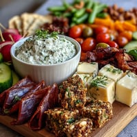 Fresh spring charcuterie board with radishes, peas, and herb dip—perfect for seasonal entertaining and light appetizers.
