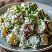 Creamy Juneteenth Soul Food Potato Salad bursting with pickles and mustard, a perfect side.